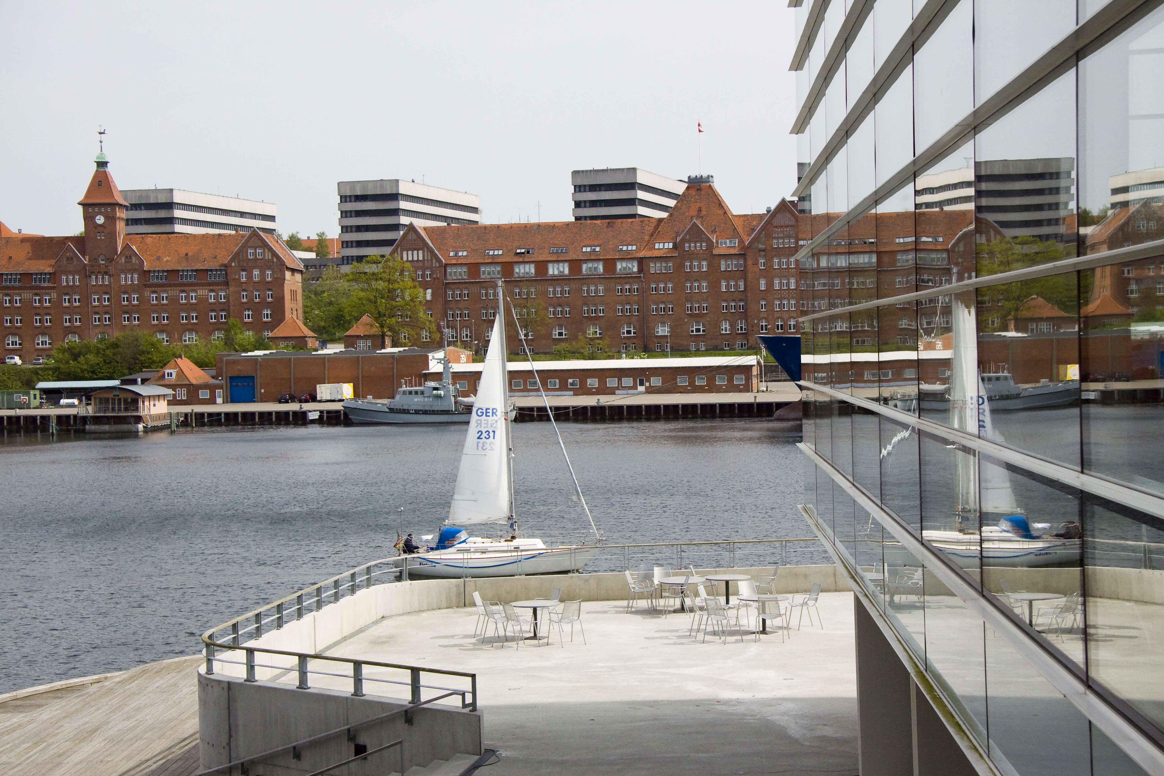 View from Alsion towards the waterfront